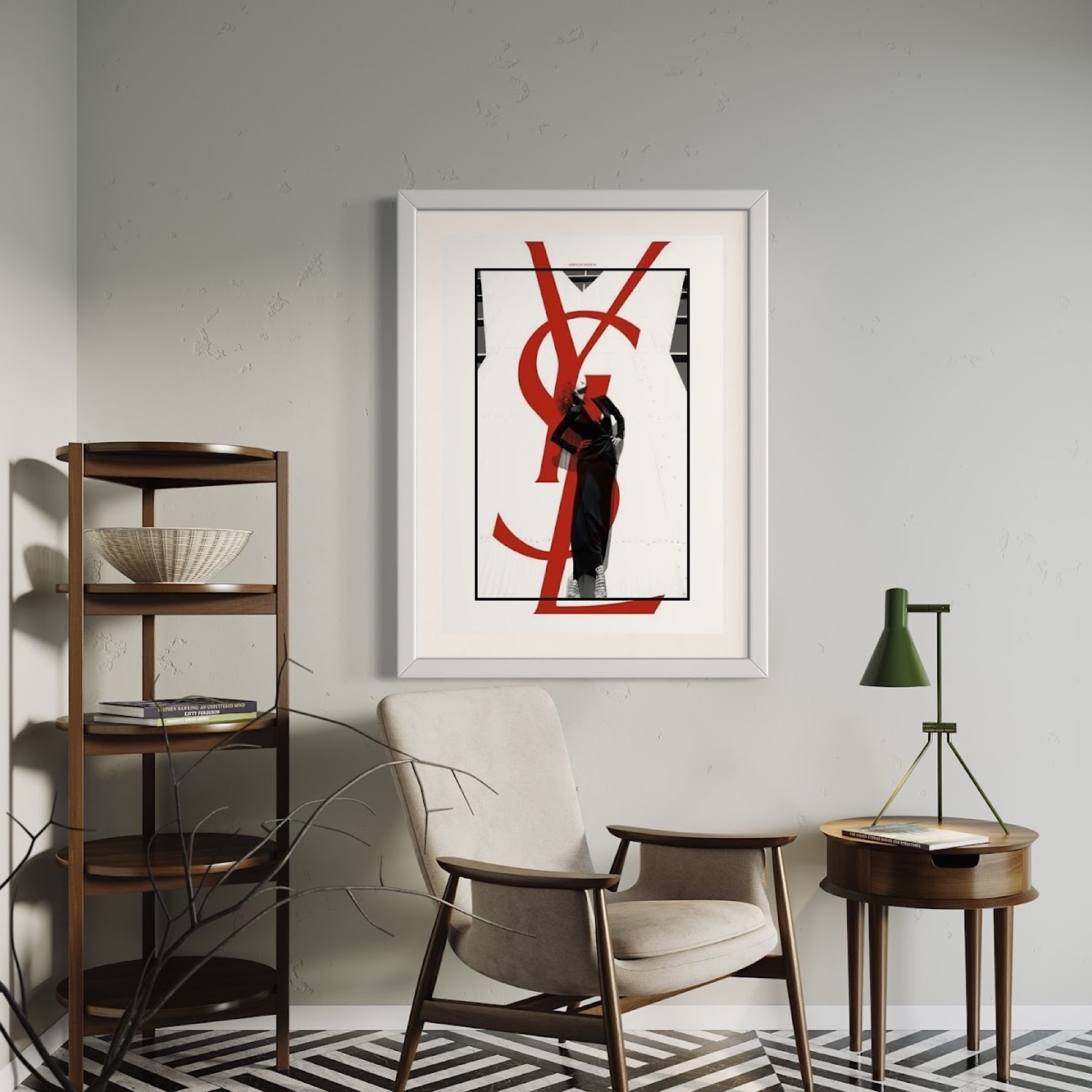 A room hung with Poster Project prints.