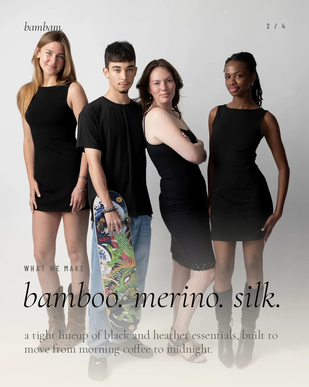 Campaign still from an apparel launch