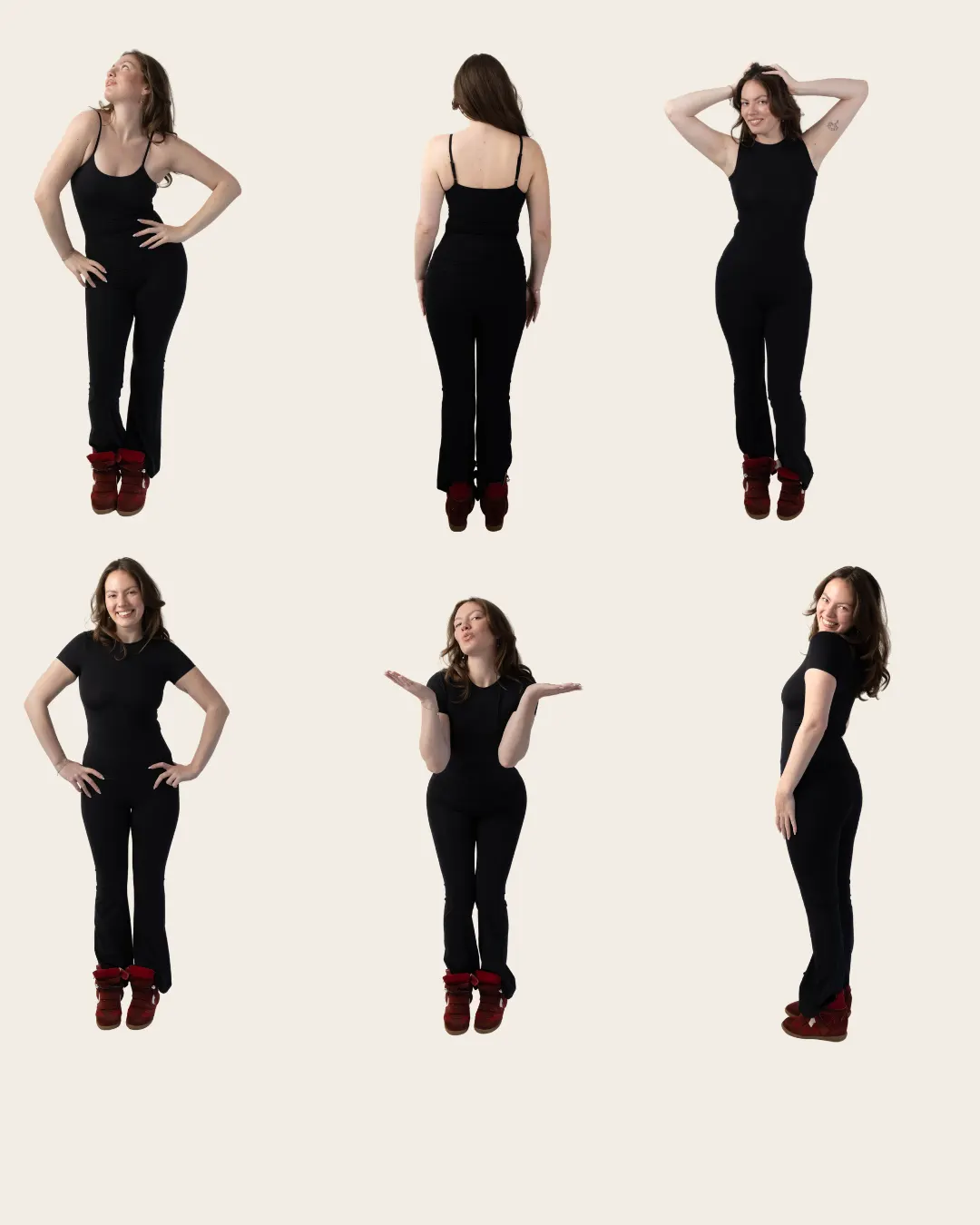Contact strip of frames from a campaign shoot