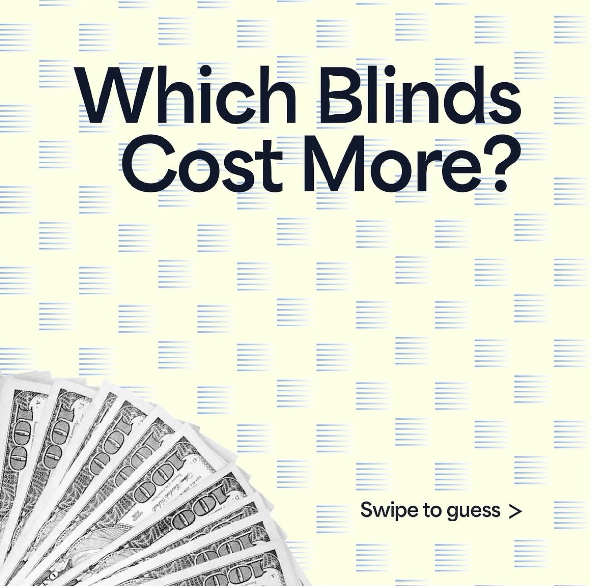 Linen roller blind, as it appeared in the advert